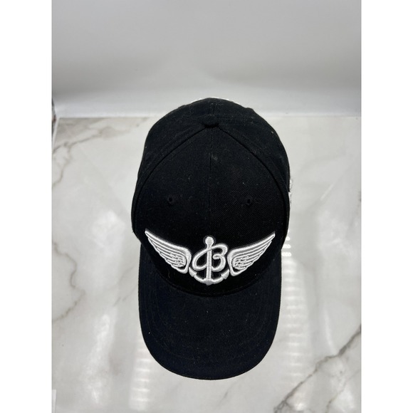 Breitling Hat Cap Strap Back Mens One Size Black Embroidered Aviation Wings Logo - Picture 5 of 10